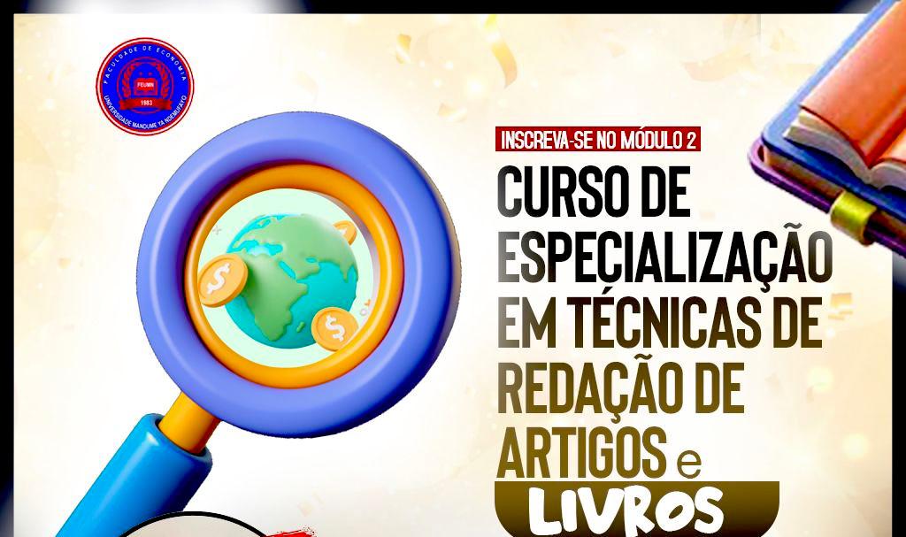Capa: IIº Módulo do curso de Especialização em Técnicasde Redação de artigos e Livros