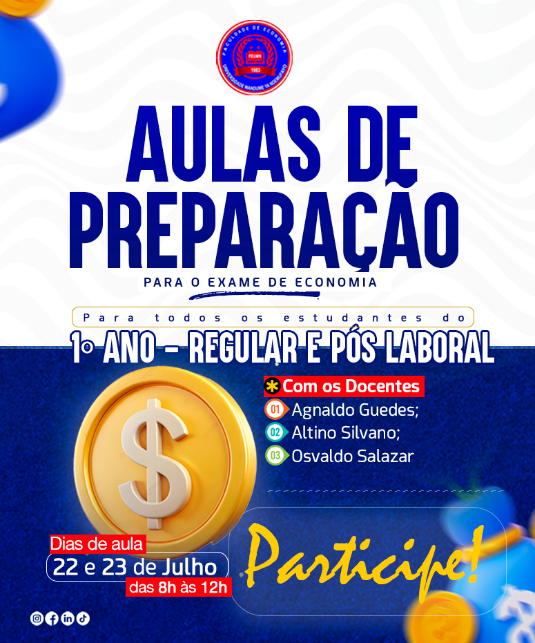 Capa: Aulas de Preparação para o Exame de Economia